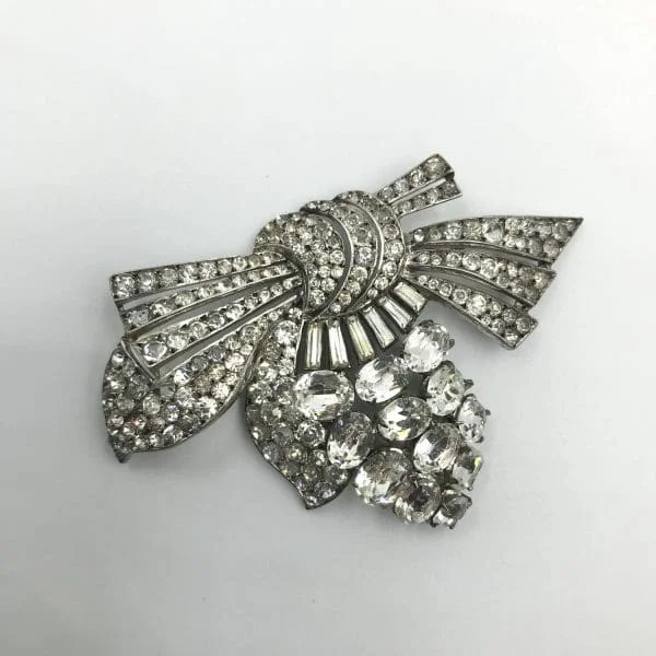 Vintage Knoll and Pregizer Sterling Bow Brooch 1930s - Image 2