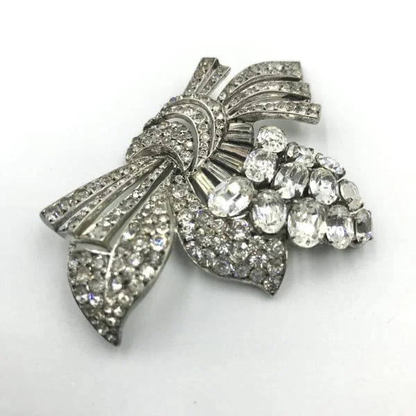 Vintage Knoll and Pregizer Sterling Bow Brooch 1930s - Image 3