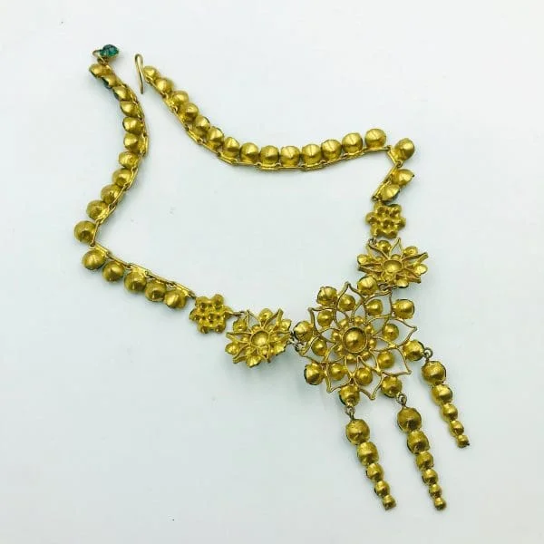 Vintage Roger Jean Pierre Emerald Rhinestone Waterfall Necklace Circa 1950s - Image 5