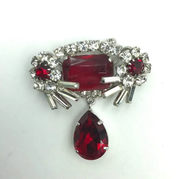 Max Muller Ruby Drop Brooch - Image 3