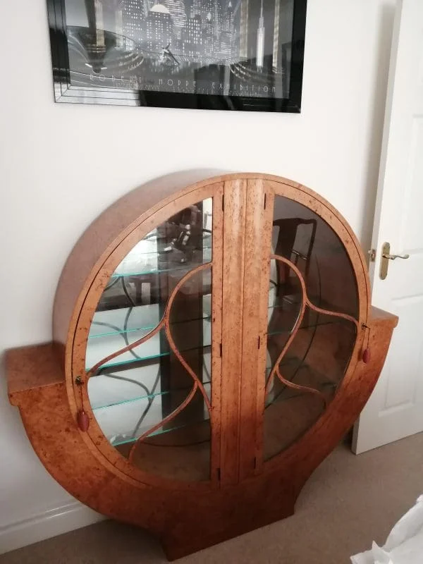 Art Deco Original Epstein Round Display Cabinet c.1930 - Image 17