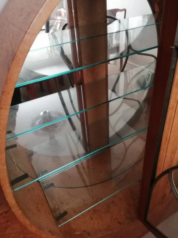 Art Deco Original Epstein Round Display Cabinet Bookcase c.1930