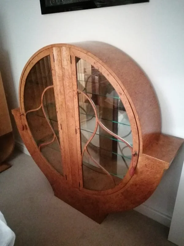 Art Deco Original Epstein Round Display Cabinet c.1930 - Image 21