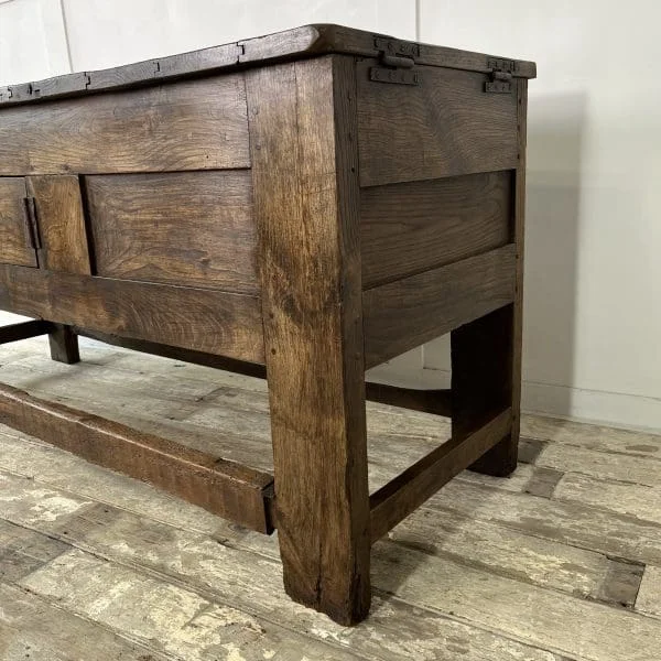 Mid 19th Century French Oak Bakers Proving Table - Image 18