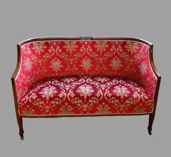 An Attractive Edwardian Settee and Chair - Image 2