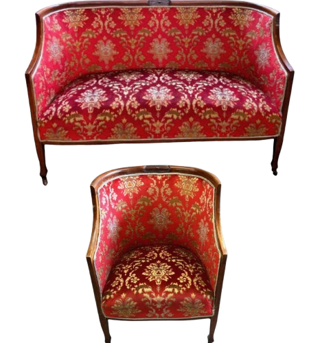 An Attractive Edwardian Settee and Chair