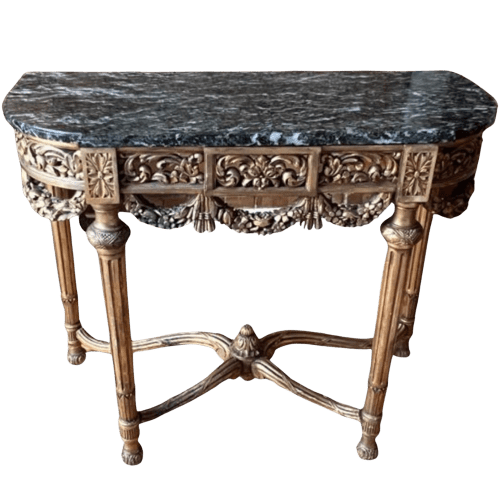 A 19th Century French Marble Topped Console Table