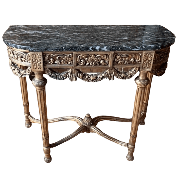 A 19th Century French Marble Topped Console Table