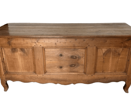 A Large Fruitwood Panelled Chest