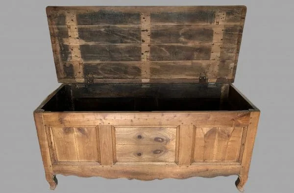 A Large Fruitwood Panelled Chest - Image 4