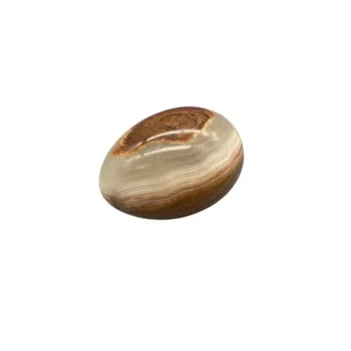 Vintage onyx marble egg. Decorative egg in excellent condition. Brown, beige marble effect.