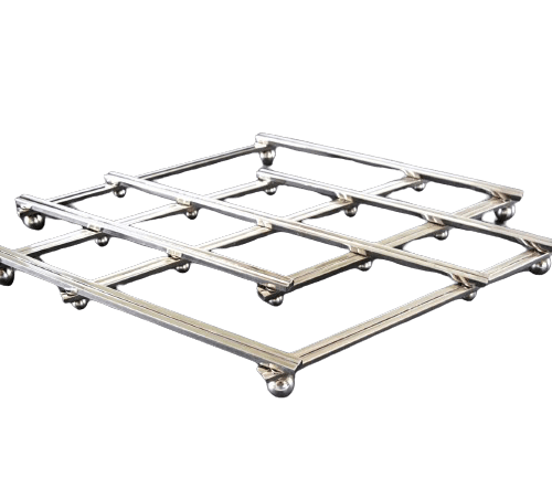 French Folding Steel Trivet by Jacques Adnet