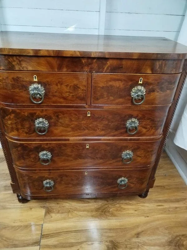 Mahogany Ogee Chest of Drawers, 1800s - Image 12