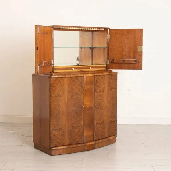 British Art Deco Cocktail Cabinet Bar c.1930 - Image 3