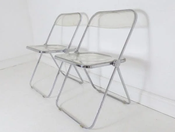 Pair Of Italian Folding ' Plia ' Chairs By Giancarlo Piretti For Castelli Italy - Image 8