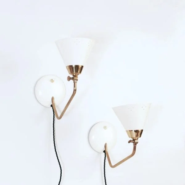 Scandinavian Midcentury Lighting Pair of wall/table lamps made by EWÅ Värnamo