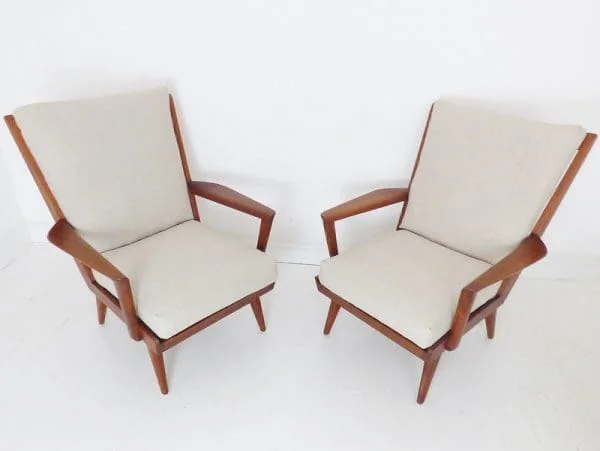 Mid-Century Pair of Danish Teak Lounge Armchairs - Image 4