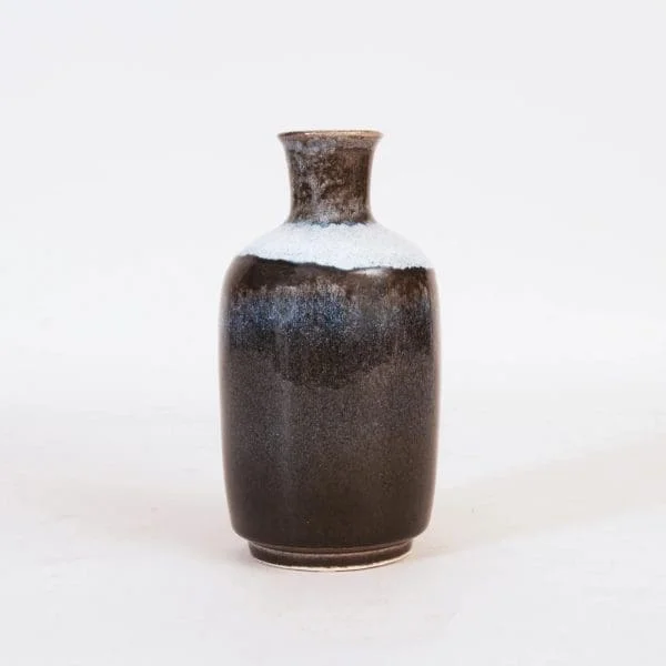 Mid-Century Glazed Stoneware Bottle-shaped vase by Carl-Harry Stålhane