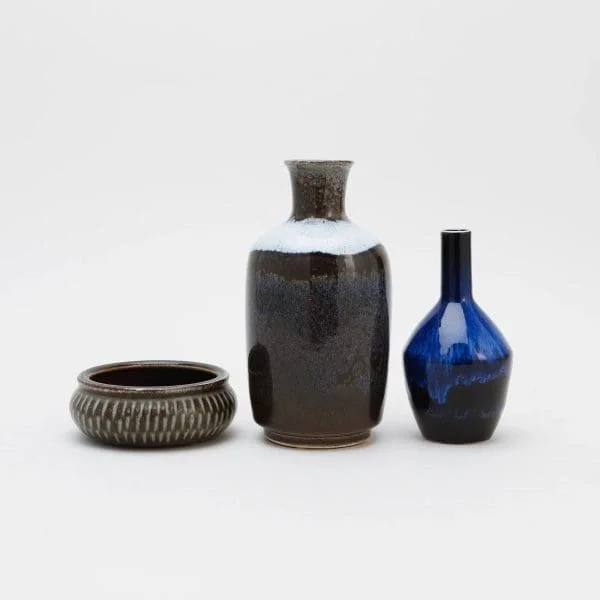 Mid-Century Glazed Stoneware Bottle-shaped vase by Carl-Harry Stålhane - Image 6