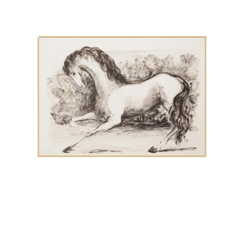 20th Century Art Sketch of a Horse by Domenico Purificato