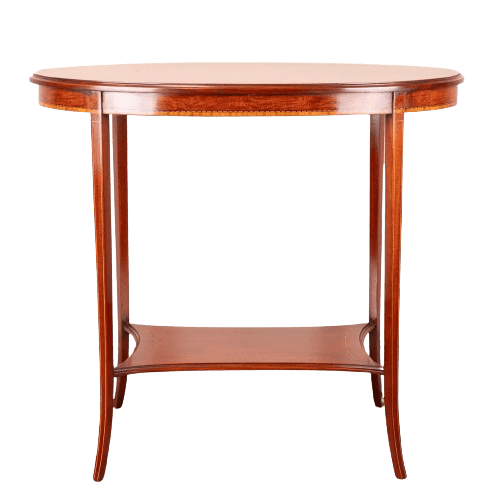 Edwardian Oval Inlaid Mahogany Occasional Table