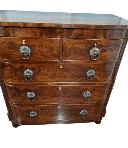 Mahogany Ogee Chest of Drawers, 1800s