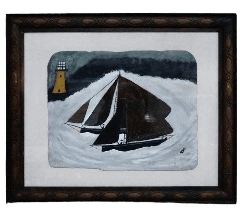 Painting “Sloop & Cutter” In the Style Of Alfred Wallis