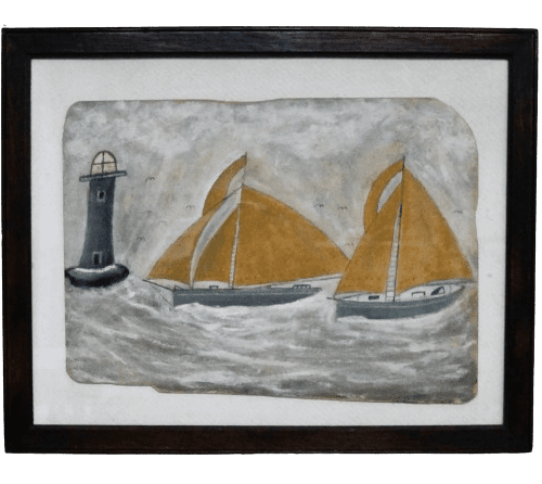 Painting “Full & Bye” In the Style Of Alfred Wallis