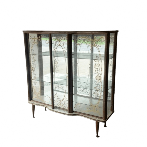 1950’s vintage mid century glass drinks / display cabinet / gin cabinet