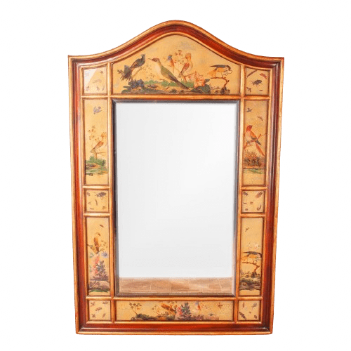 Large Chinoiserie Decorated Mirror