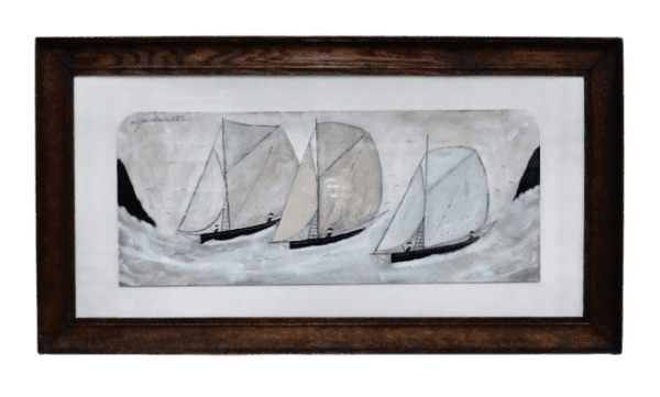 Painting “The Flotilla” In the Style Of Alfred Wallis