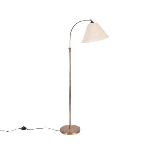 Scandinavian Mid-Century Telescopic Floor Lamp with Curved Neck