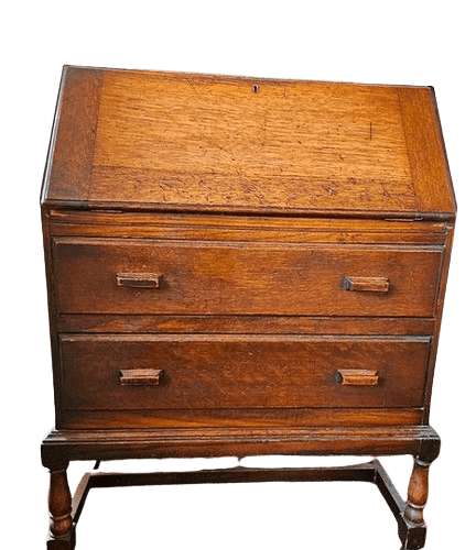 Antique Oak Bureau Writing Desk