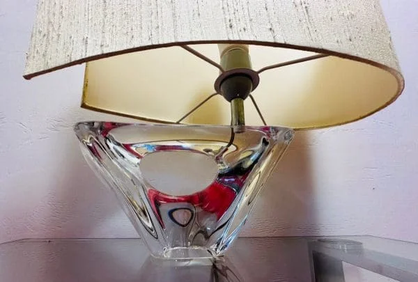 Mid-Century Daum France Crystal Glass Sailboat Table Lamp Signed - Image 13