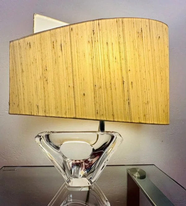 Mid-Century Daum France Crystal Glass Sailboat Table Lamp Signed - Image 9