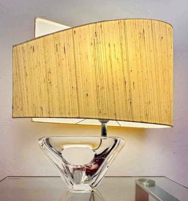 Mid-Century Daum France Crystal Glass Sailboat Table Lamp Signed - Image 10