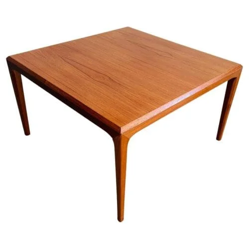 Mid-Century Danish Silkeborg Square Teak Coffee Table