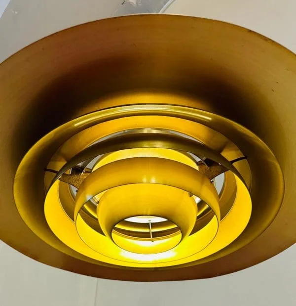 Mid-Century Danish Aluminium Space Age Ceiling Light Model P376 - Image 9