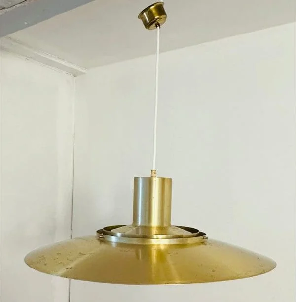 Mid-Century Danish Aluminium Space Age Ceiling Light Model P376 - Image 10