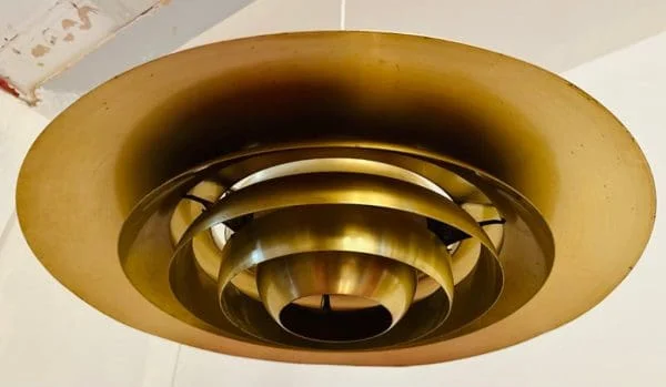 Mid-Century Danish Aluminium Space Age Ceiling Light Model P376 - Image 15