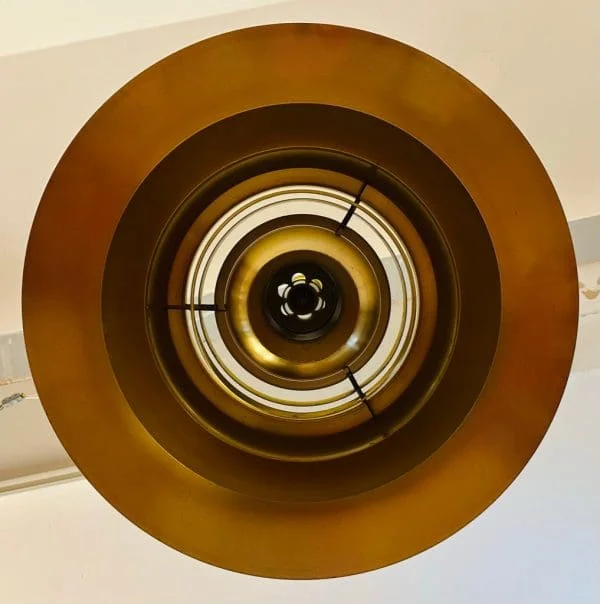 Mid-Century Danish Aluminium Space Age Ceiling Light Model P376 - Image 16