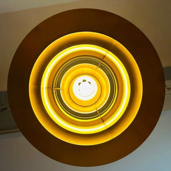 Mid-Century Danish Aluminium Space Age Ceiling Light Model P376 - Image 7