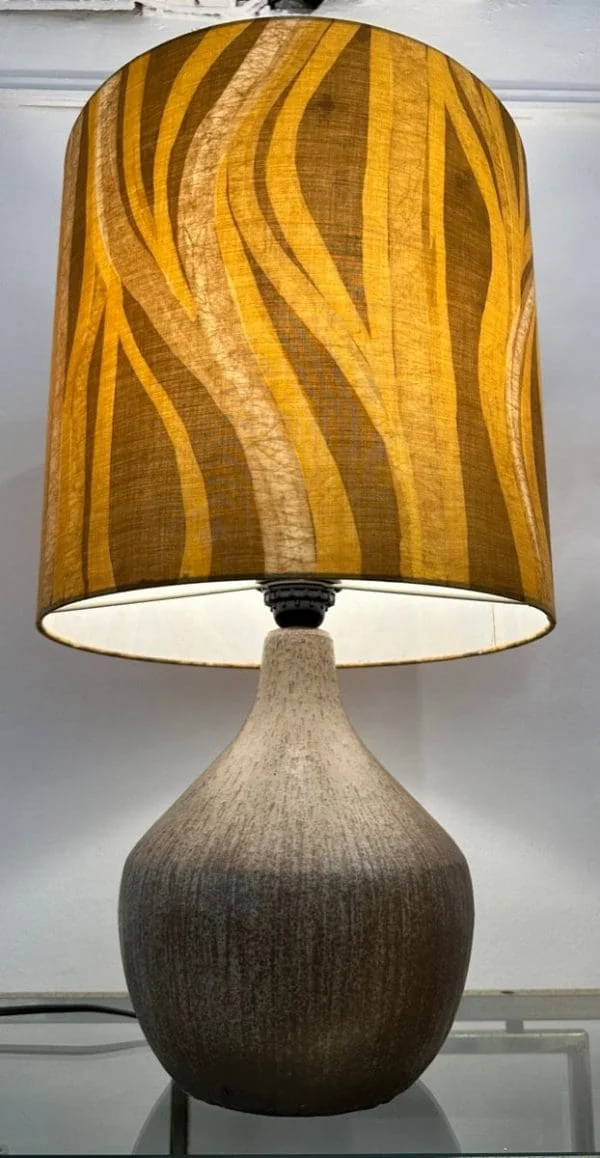 Mid-Century Ceramic Table Lamp Inc Original Shade French - Image 8