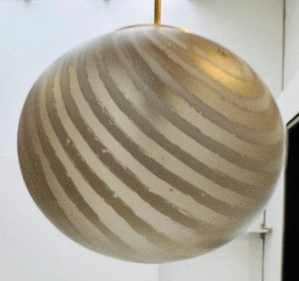 Mid-Century German Putzler Gold Tinted Glass Hanging Light - Image 16