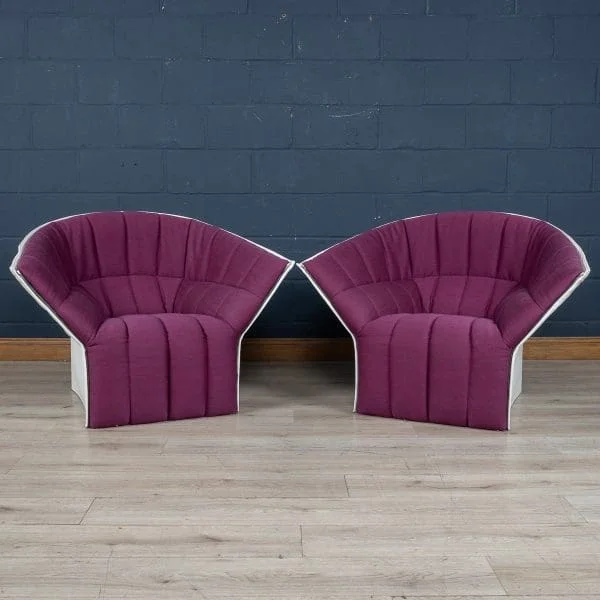 Pair of "Moel" Fuchsia Armchairs by Inga Sampé for Ligne Roset, France, Late 20th Century - Image 2