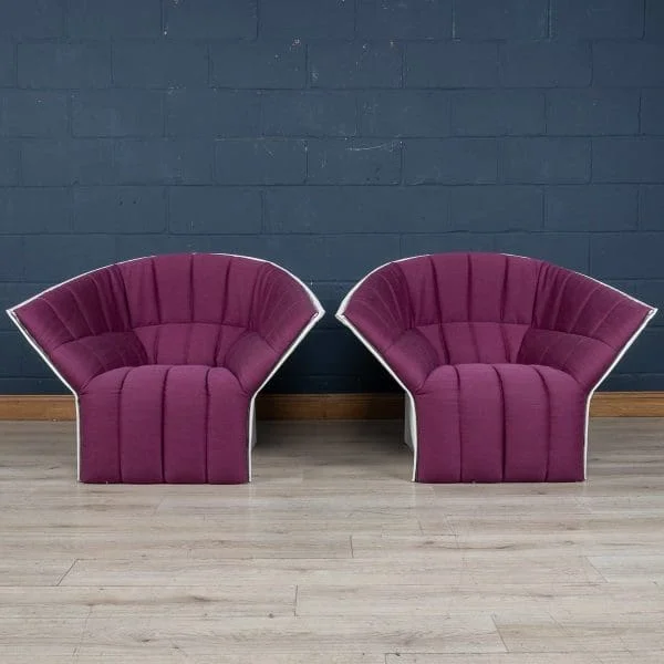 Pair of "Moel" Fuchsia Armchairs by Inga Sampé for Ligne Roset, France, Late 20th Century - Image 3