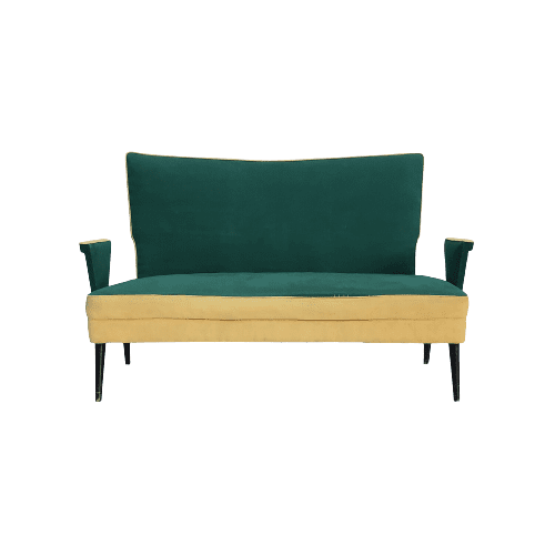 Custom Made Mid-Century Italian Love Seat Sofa