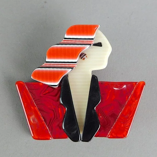 Vintage Carmen, or Joan Crawford brooch by Lea Stein - Image 3