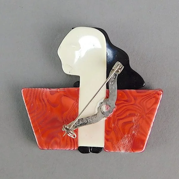 Vintage Carmen, or Joan Crawford brooch by Lea Stein - Image 4