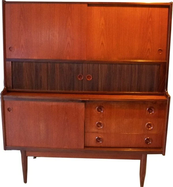 Mid-Century Danish Teak High Sideboard By Johannes Andersen For Wilhelm Schauman Finland 1960 - Image 15